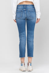 Carlene HR Crop Slim Straight Jean