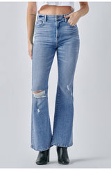 Happi HR Distressed Flare Jean