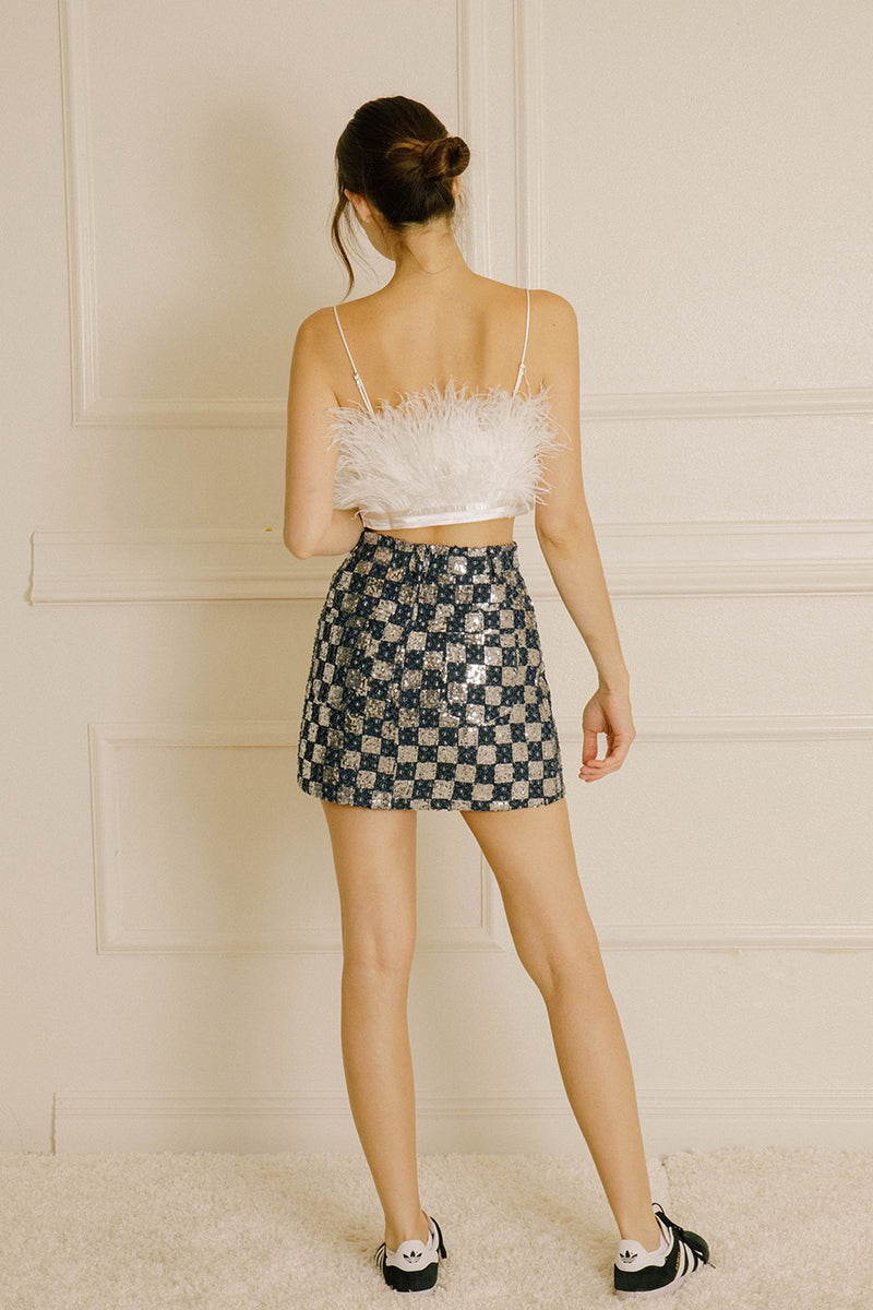 Kinsey White Feather Top