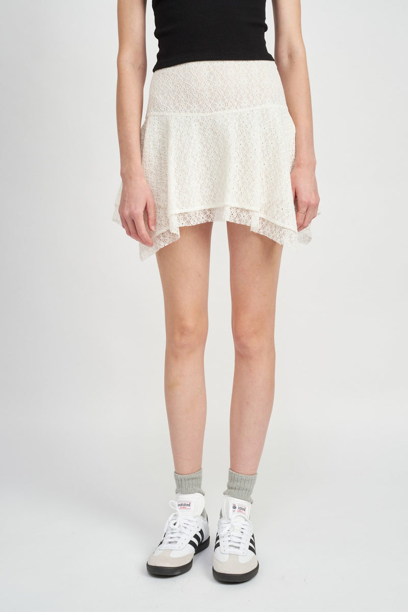 Gemma Off White Lace Skirt