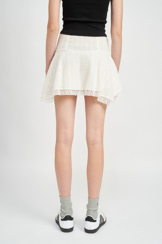 Gemma Off White Lace Skirt