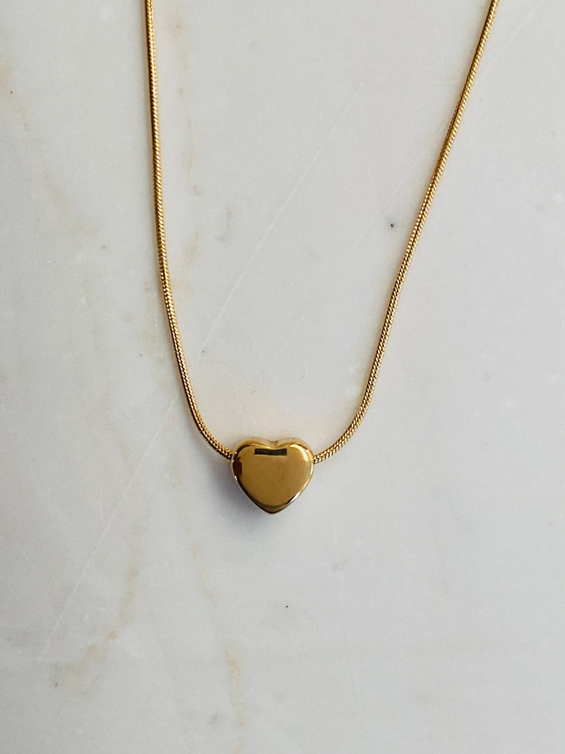 Cira Puff Heart Necklace