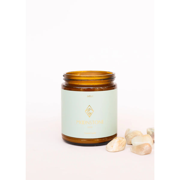 Crystal Moonstone Luck Candle