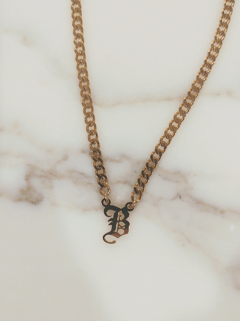 Newport Gothic Initial Choker is