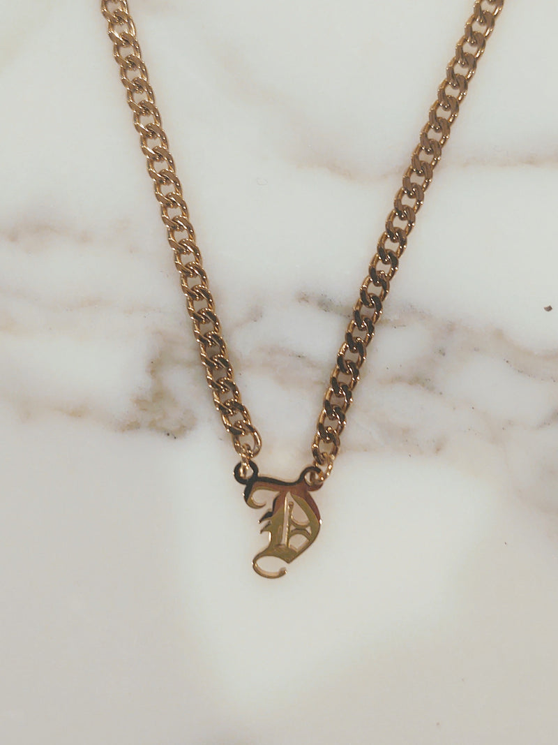 Newport Gothic Initial Choker is