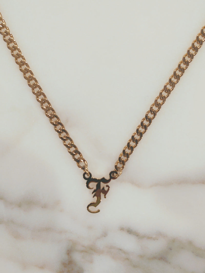 Newport Gothic Initial Choker is