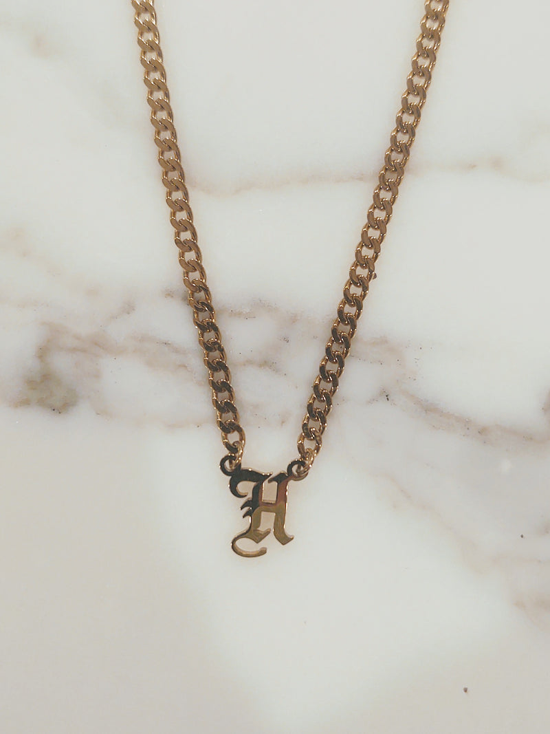 Newport Gothic Initial Choker is