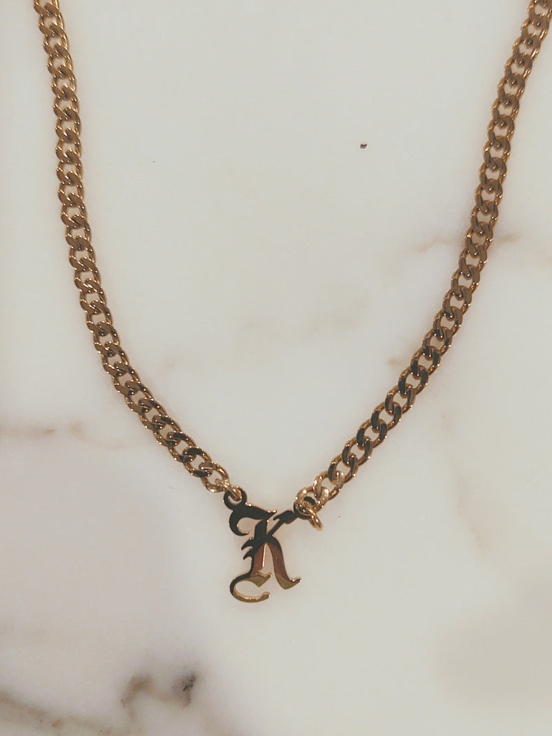 Newport Gothic Initial Choker is