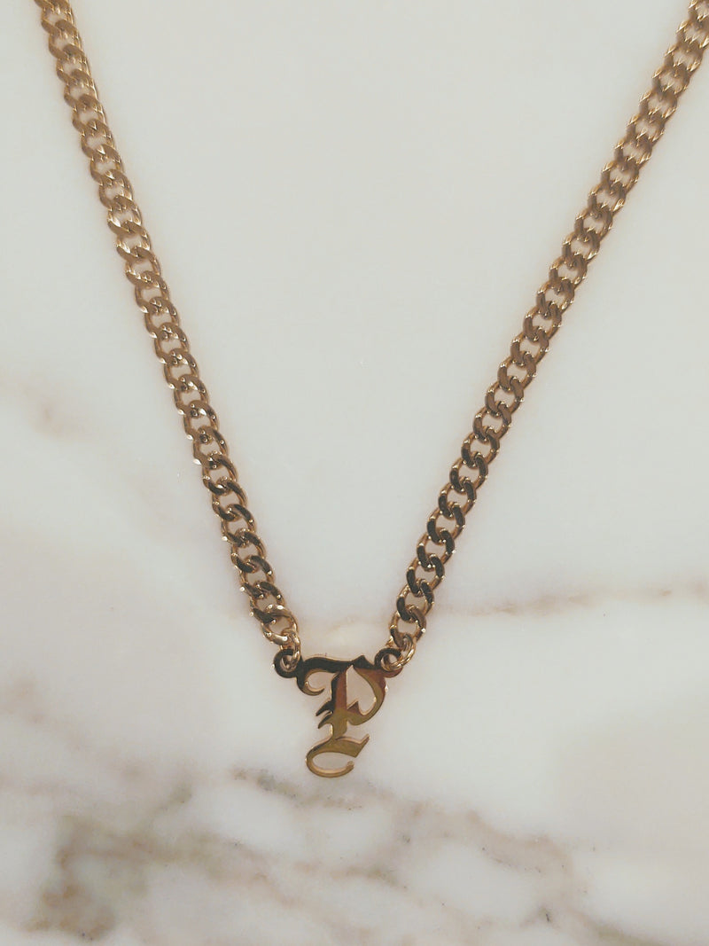 Newport Gothic Initial Choker is