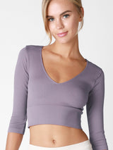Valdis Lilac Grey Crop Top