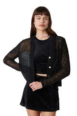 Roxana Black Sweater Cardigan