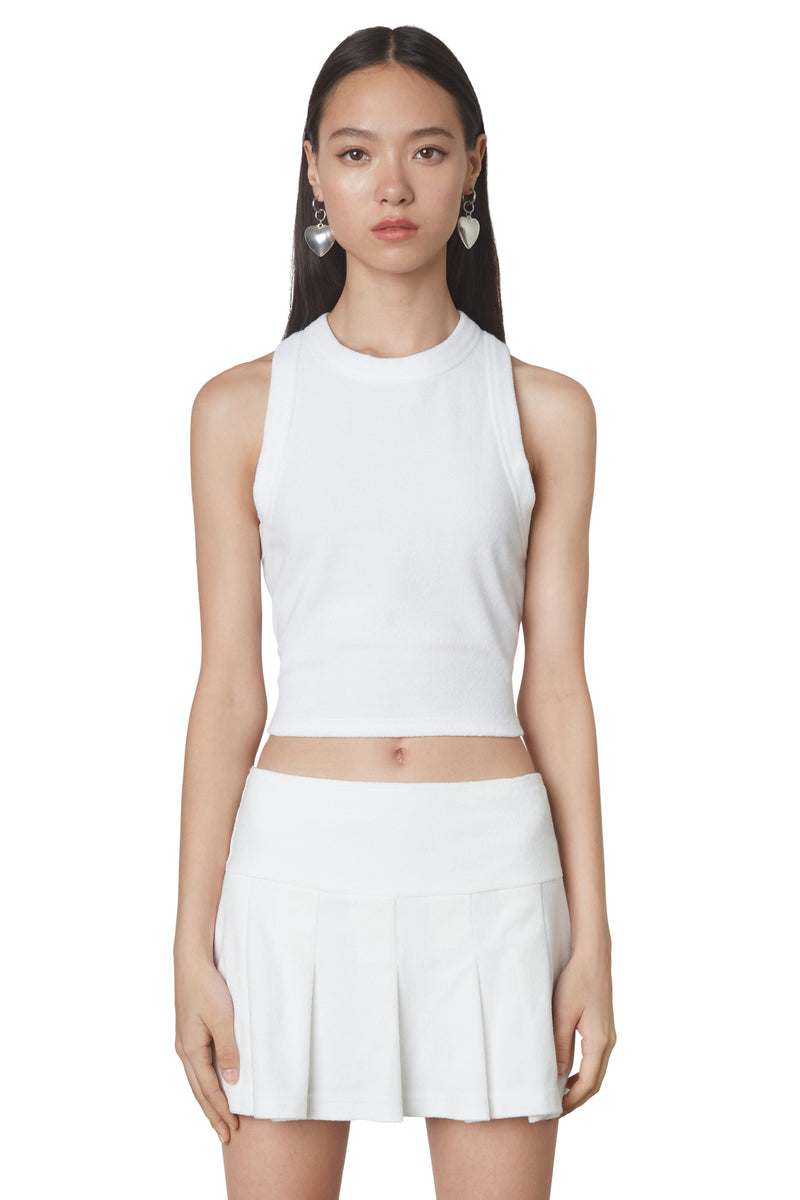 Lucerne White Terry Tank